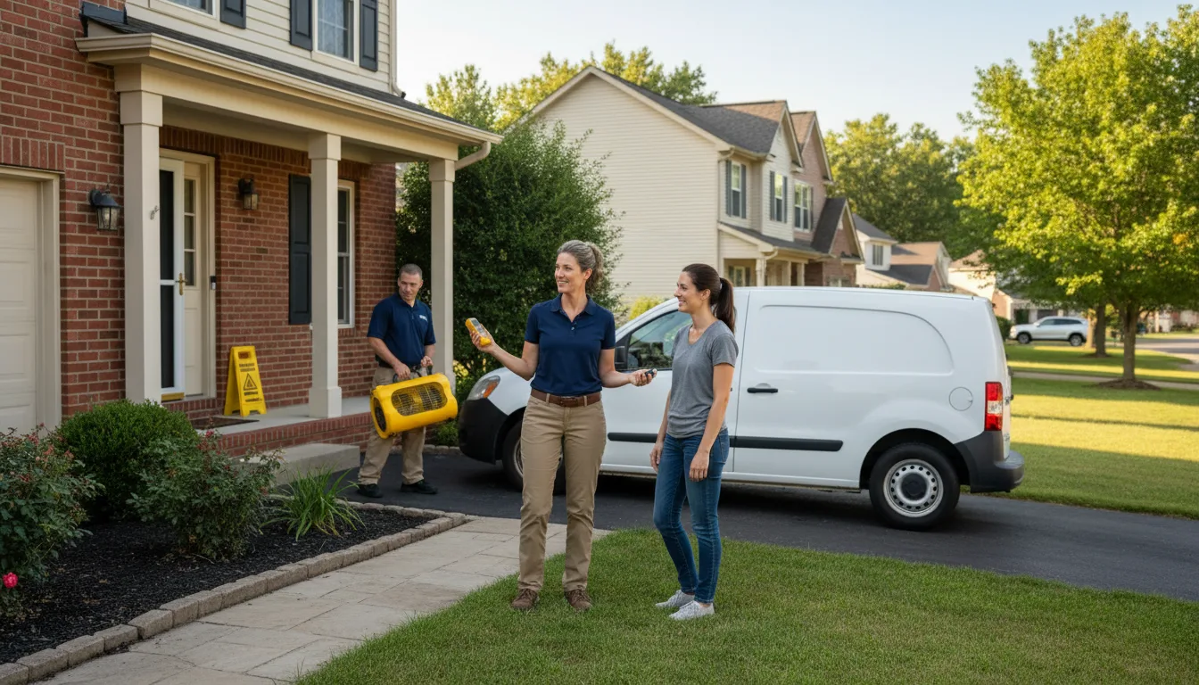 Residential water damage restoration in La Vista, NE